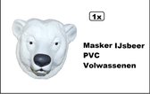 Masker IJsbeer volwassenen - PVC - Dier Thema feest verjaardag bear dierenmasker
