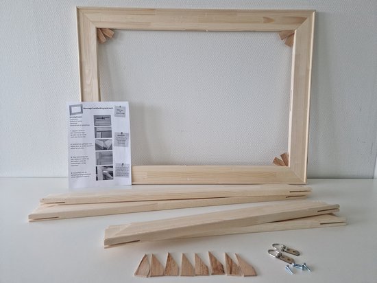 BTSAE Schaduwvoeglijst 30 x 40 cm, houten lijst voor canvas, MDF fotolijst voor canvas/spieraam, gemakkelijk afneembaar voor verandering van motief, houtkleur, canvas lijst (houtkleur, 30 x 40 cm