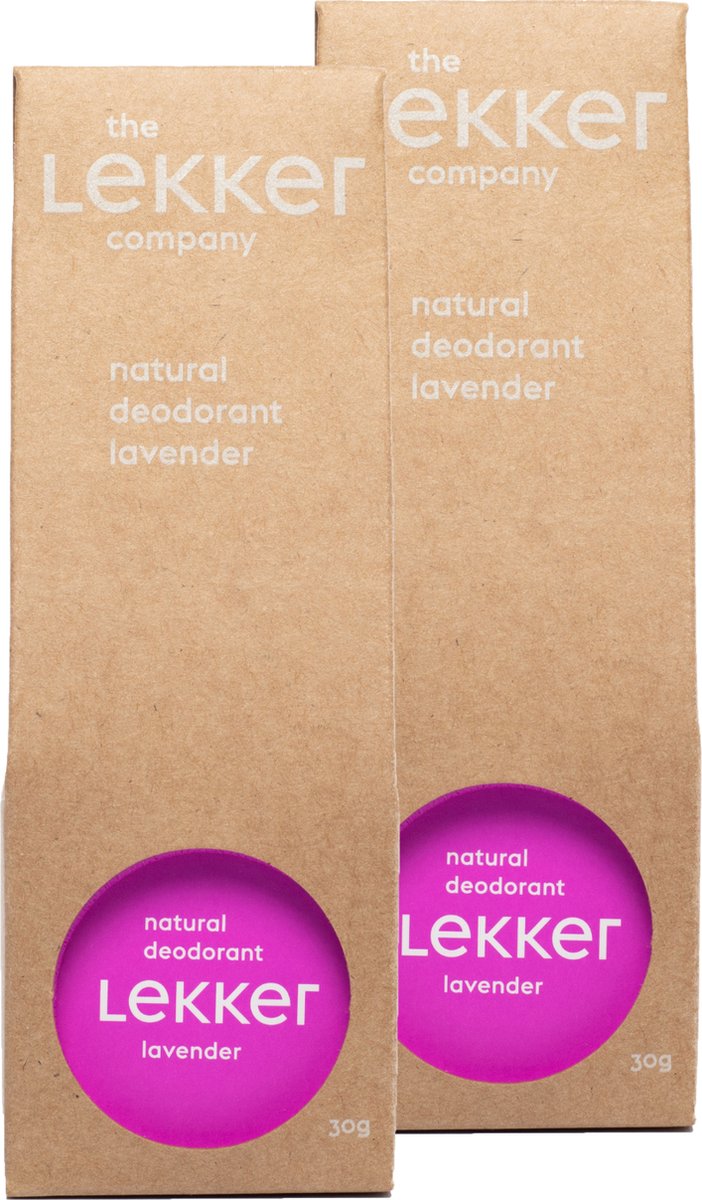 The Lekker Company deodorant crème lavendel duoverpakking