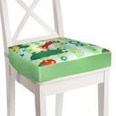 Réhausseur de chaise haute - réhausseur pour enfant - coussin d'assise portable - siège bébé lavable - fermeture à clic pratique pour une bonne prise en main - idéal pour les déplacements et les voyages vert