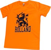 T-shirt Holland Leeuw Sportshirt Volwassenen - Maat S - Koningsdag Shirt - Shirt WK/EK - Voetbal Shirt Oranje