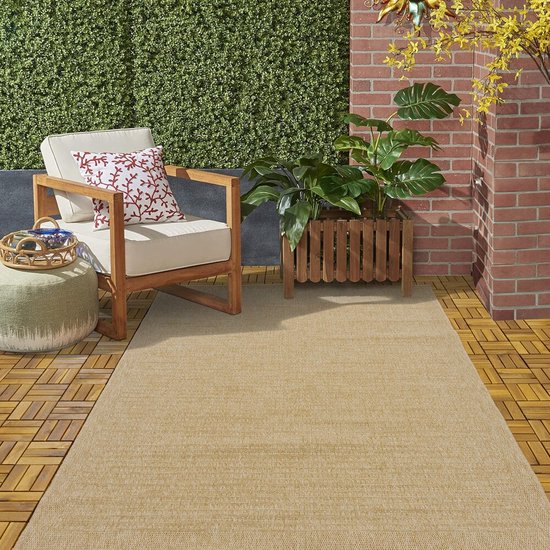 Flycarpets Lucia Naturel Sisal Buitenkleed Voor Binnen & Buiten Vloerkleed - Beige - 120x170 cm