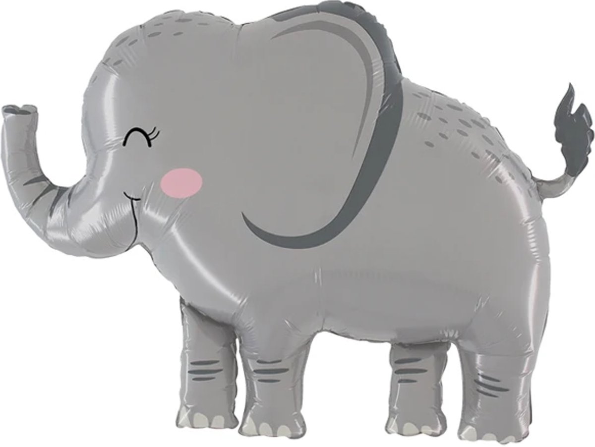 Sweet-One Folie ballon Jungle Olifant XL folie ballon olifant decoratie verjaardag kinderkamer elephant feest party dier jungle