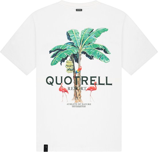 Quotrell - RESORT T-SHIRT - OFF WHITE/GREEN - XS