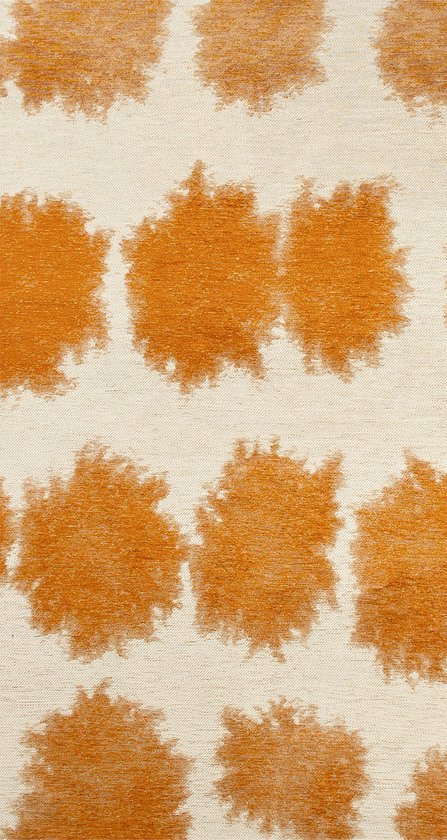Paintball oranje structuurpatroon hedendaags abstract vloerkleed - Tapijt - 80 x 150 cm