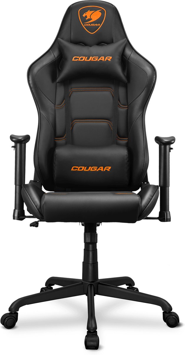 COUGAR Armor Elite Premium PVC Lederen Gamingstoel met 2D Verstelbare Armleuningen - Zwart
