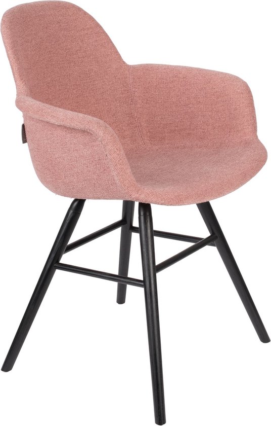 Zuiver Albert Kuip Soft - Chaise de salle à manger - Bras - Rose - Set de 2