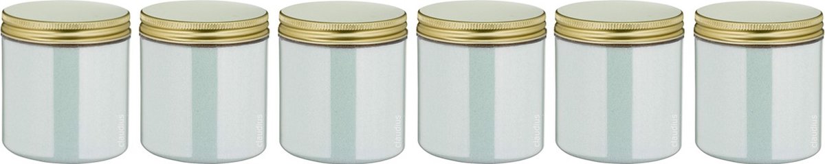 Goedkoopste Scrubzout Hammam Herbal - 300 gram - Pot met gouden deksel - set van 6 stuks - Hydraterende Lichaamsscrub