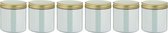 Scrubzout Hammam Herbal - 300 gram - Pot met gouden deksel - set van 6 stuks - Hydraterende Lichaamsscrub