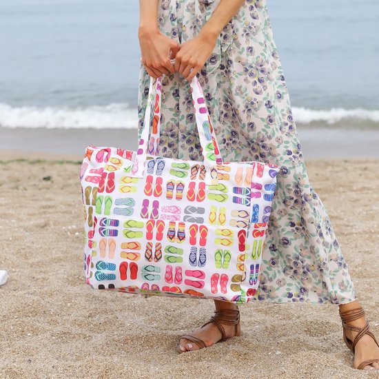 Grote strandtas met ritssluiting Waterdichte damesschoudertas Tote Bag Shopper. bol
