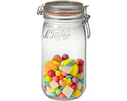 Le Parfait Voorraad/weckpot - 2x - glas - transparant - 22 x 10 cm - 1,5 L