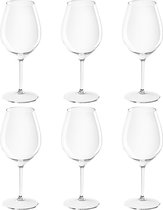 8x Witte of rode wijn wijnglazen 51 cl/510 ml van onbreekbaar transparant kunststof - Wijnen wijnliefhebbers drinkglazen - Wijn drinken