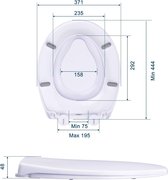 Toiletbril met softclose-mechanisme - toiletdeksel met kinderzitje ovaal wit familietoiletbril magnetisch bevestigbaar kinderzitje snelsluiting en soft close familietoiletbril kinderen