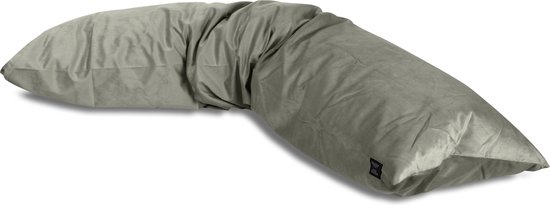 Zwangerschapskussen + 2x Zilver Velvet sloop - Ergonomisch Lichaamskussen Zwangerschapskussen - body pillow - Voedingskussen - Kniekussen - Body Pillow met afneembare hoes - Dubbel Gestikte Randen van Philipsavings — afbeelding 2