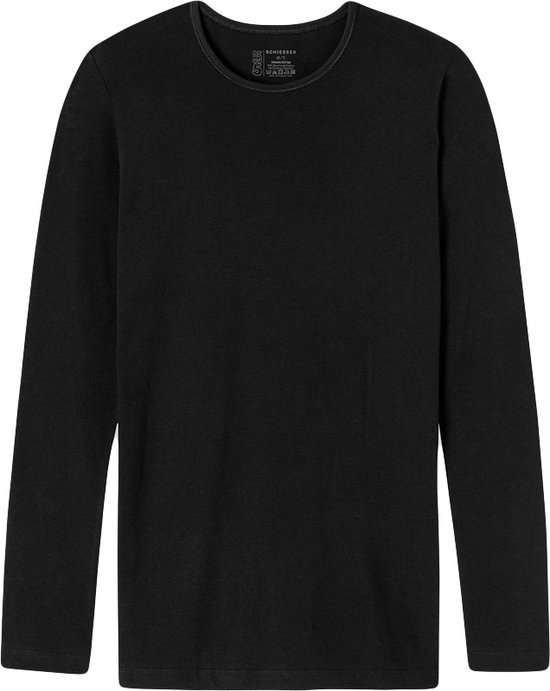 Schiesser 95/5 Sportshirt/Thermische shirt - 000 Black - maat XL (XL) - Heren Volwassenen - Katoen/elastaan- 173812-000-XL