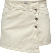 Only Broek Onllesly Reg Lb Dnm Skort Bj Noos 15256608 Ecru Dames Maat - S