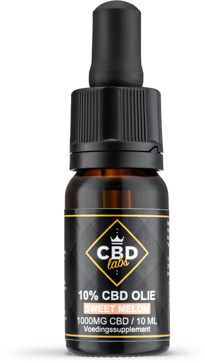 Goedkoopste CBDLabs CBD Olie 10 - 1000MG CBD - 10 ml - Vegan - Op Basis van Biologische Hennepzaad Olie - 100 Natuurlijk - Circa 200 Druppels - Premium Product - Sweet Melon