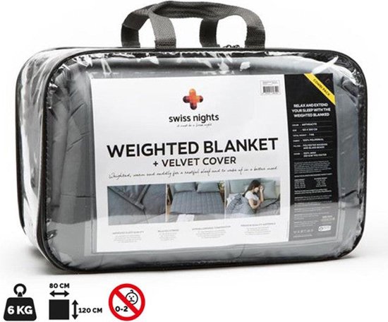 Swiss Nights - Weighted Blanket - Gewichtsdeken - Zwaartedeken - Grijs - 150x200