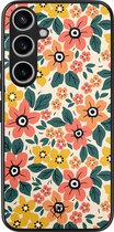 Casimoda® hoesje - Geschikt voor Samsung Galaxy A55 - Blossom - Zwart TPU Backcover - Bloemen - Multi