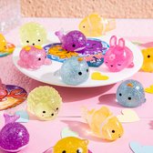 Klikkopers® - Mochi Squishy Glitter - Set 5 stuks - Mochi Squishy Fidget Toy - Squishy Soft animal - Mochies - Antistress - Glitter Mochi Squishy - Kawaii
