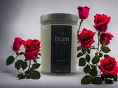 BAM kaarsen - wilde rozen - 100 branduren - geurkaars - kaars op basis van zonnebloemwas - moederdag - cadeau - vegan