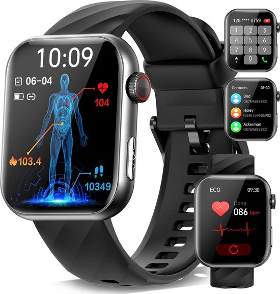 Marsyu 2024 Serie Herensmartwatch ECG monitoring GPS tracking bol