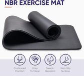 Premium Yoga Mat - Extra Dik - Anti Slip - Met Draagriem + Fitness & Sport Mat - Foam - Zwart