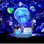 Zennova Sterrenhemel En Oceaan Projector- Nachtlampje Kinderen- 6 Thema's- Levendige Oceaan Voorstellingen- USB Oplaadbaar- Dolfijnen Show
