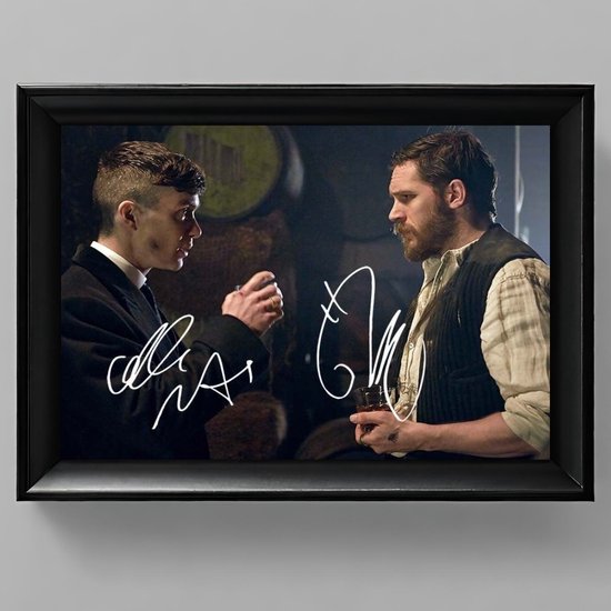 Peaky Blinders Ingelijste Handtekening – 15 x 10cm In Klassiek Zwart Frame – Gedrukte handtekening – Tommy Shelby - Birmingham