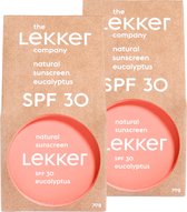 The Lekker Company zonnebrand SPF30 Eucalyptus duoverpakking