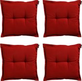 Madison Zitkussen - Universeel - Rib Red- 50x50 - Rood - 4 Stuks