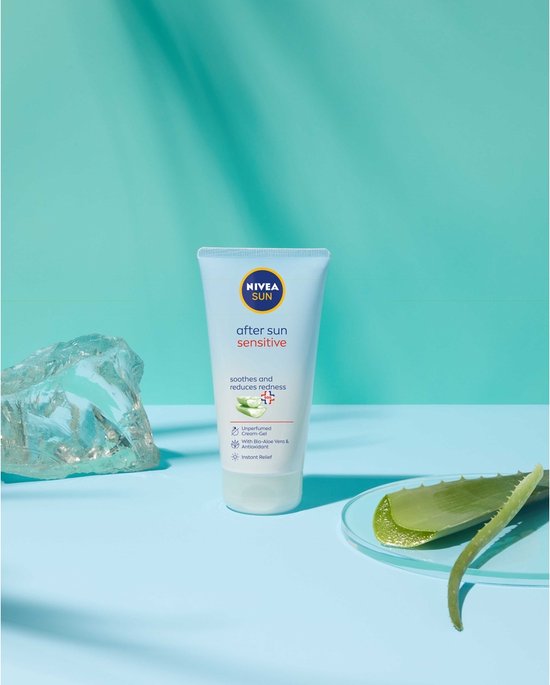 NIVEA SUN Sensitive Aftersun - Crème-Gel - Gevoelige huid - Verzacht en kalmeert - Met aloë vera en hyaluronzuur - 175 ml - NIVEA