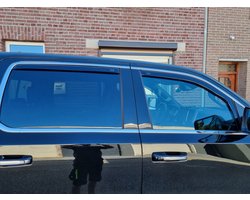 Zijwindschermen geschikt voor Dodge Ram 1500 4-drs 2019 - V + A Ramen (V gen - CREW Cab - LANGE ACHTERDEUREN)