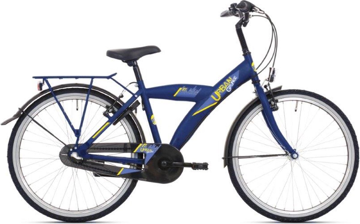 Kinderfiets Bikefun Urban City 20 inch met Remnaaf - Kobalt Mat Blauw