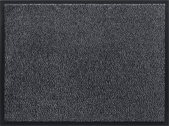Floortraders - Schoonloopmat – Antislip Deurmat - Donkergrijs/zwart - 70x120