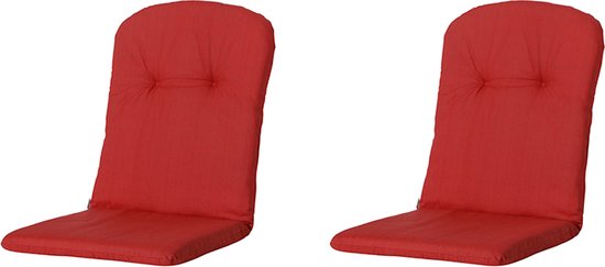 Madison Kussen - Kuip Hoog - Basic Red - 45x96 - Rood - 2 Stuks