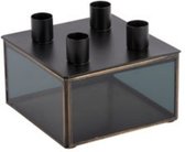 Present Time Kandelaar Boxed Square - Zwart - 14x14x11cm - Modern