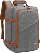 Kono Travel Bag - 20L - Sac à dos - Bagage à main - Sac à dos - Hydrofuge - Grijs/ Marron