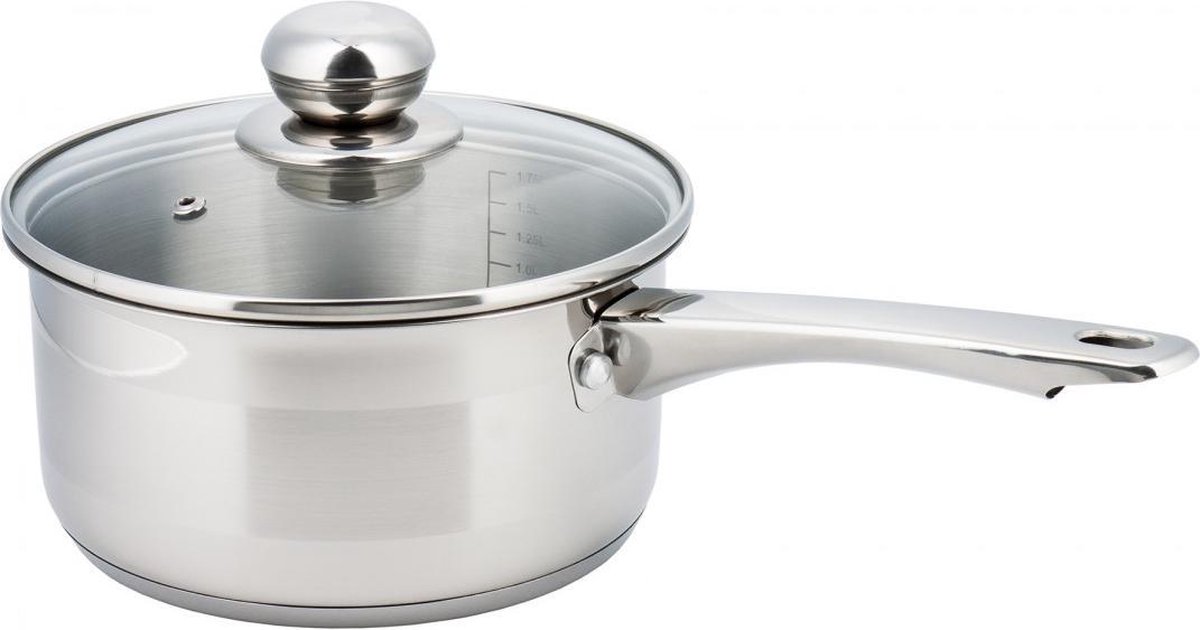 Bol.com Top Choice - steelpan - rvs - alle warmtebronnen - 16 cm aanbieding