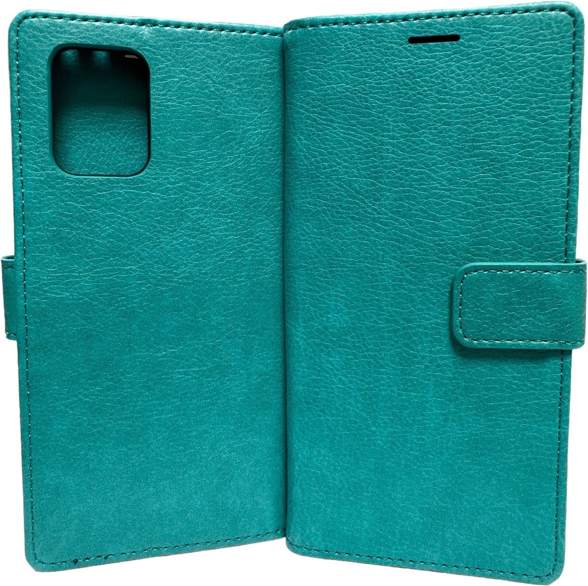 Bookcase Geschikt voor: Samsung Galaxy S10 Lite 2020 - Turquoise - portemonnee hoesje