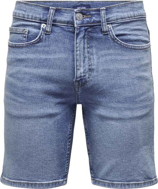 ONLY & SONS ONSWEFT MBD 7625 PIM DNM SHORTS VD Heren Jeans - Maat S