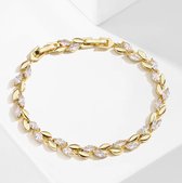 Samira Armband - Zirkonia - 18K Gold Plated - Goud - Zena Jewellery - Steanless Steal