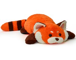 Pink Papaya Rode grote knuffel-panda "Feuerfuchs", 100cm, zachte XXL knuffel, grote XXL beer voor meisjes en jongens, knuffelbaar speelgoed voor jong en oud, teddybeer met makkelijk te onderhouden vacht