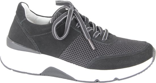 Gabor rollingsoft sensitive 46.897.37 - dames rollende wandelsneaker - zwart - maat 37 (EU) 4 (UK)