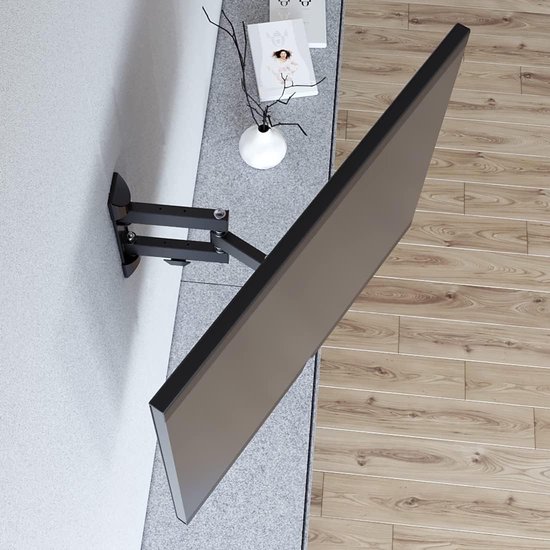 RICOO TV-muurbeugel S1522 – Draaibaar En Kantelbaar – Universeel Voor 43-119 Cm (17-47 Inch) – VESA 75x75 Tot 200x200 – Zilver