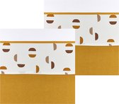 Drap pour berceau Meyco Bébé Shapes - paquet de 2 - miel doré - 100x150cm