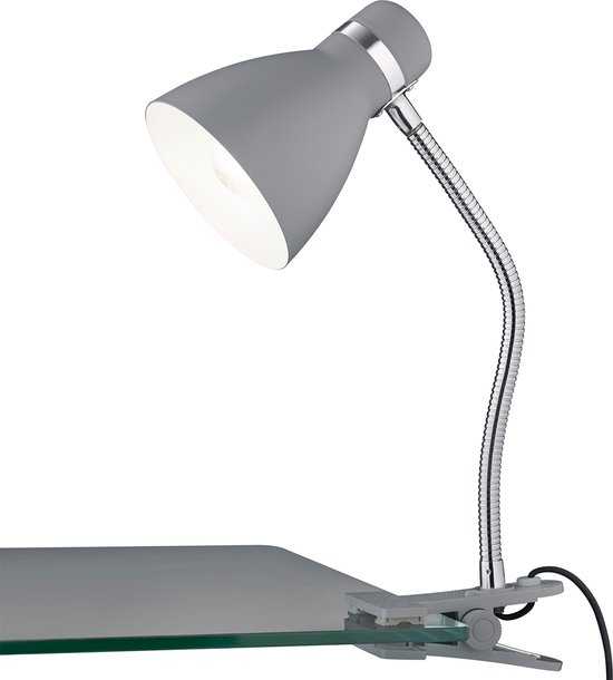 LED Klemlamp - Torna Sora - E27 Fitting - Titaan - Metaal
