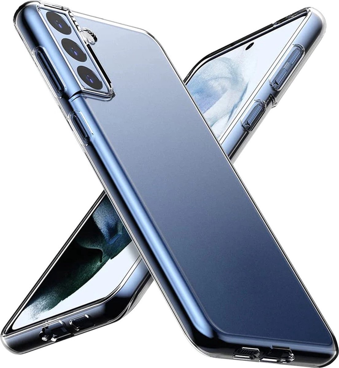 Siliconen Telefoonhoesje - Geschikt voor Samsung Galaxy S22 - Hoesje - Back Cover - Transparant