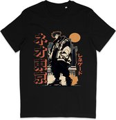 Heren en Dames T Shirt - Anime - Zwart - L
