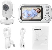 Smart-Shop Cdycam Nieuwe 3.5 Inch Draadloze Video Babyfoon - Nachtzicht, Temperatuur Monitoring, 2 Way Audio Talk - Baby Nanny Beveiligingscamera - Roze
